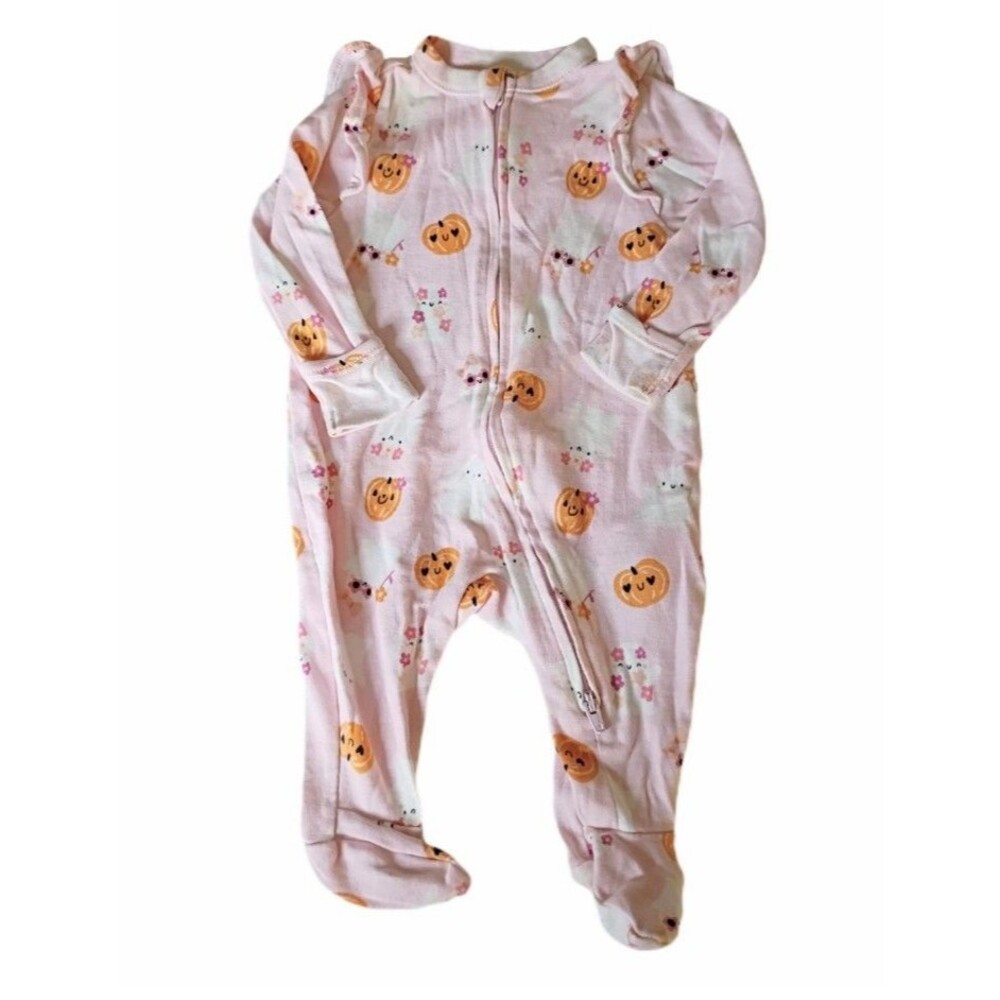 Old Navy Pink Halloween Infant Sleeper sz 0-3M Girls